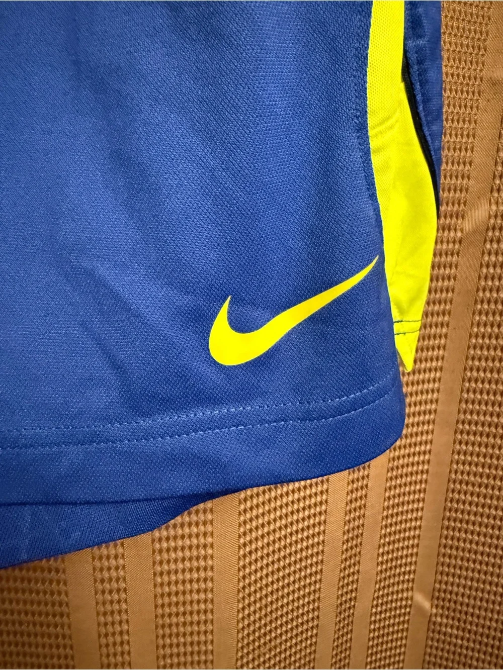 Nike KD 5 Basketball Dri-fit Royal Blue and Bright Yellow Shorts Size L